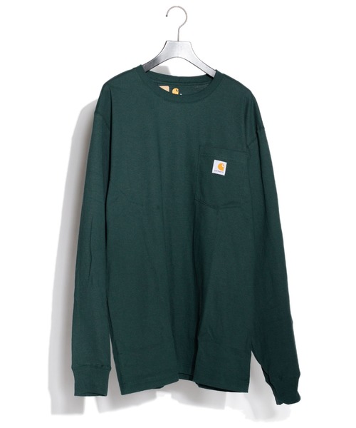 Carhartt（カーハート）の「Carhartt/ カーハート M WorkwearPKブランドロゴロンTEE K126（Tシャツ/カットソー・メンズ・チャコールグレー/ブラック/ダークブラウン/ネイビー/グレー/グリーン/ダークグレー/バーガンディー/グリーン系その他/ライム/オレンジ/ホワイト・SMALL/MEDIUM/LARGE/X-LARGE）」の15枚目の写真