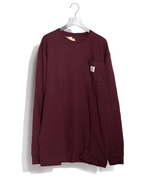 Carhartt（カーハート）の「Carhartt/ カーハート M WorkwearPKブランドロゴロンTEE K126（Tシャツ/カットソー・メンズ・チャコールグレー/ブラック/ダークブラウン/ネイビー/グレー/グリーン/ダークグレー/バーガンディー/グリーン系その他/ライム/オレンジ/ホワイト・SMALL/MEDIUM/LARGE/X-LARGE）」の16枚目の写真