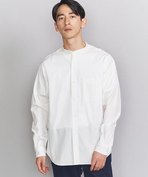 BEAUTY&YOUTH UNITED ARROWS（ビューティーアンドユースユナイテッドアローズ）の「BY 70/2 ブロード バンドカラーシャツ（シャツ/ブラウス・メンズ・モカ/ホワイト・MEDIUM/SMALL/X-SMALL/LARGE/X-LARGE）」の14枚目の写真