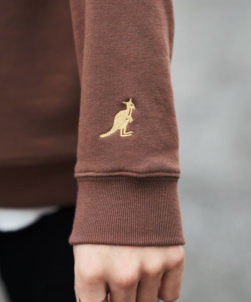 KANGOL（カンゴール）の「Wサイドリングジップ プルオーバーパーカー【anown×KANGOL 限定コラボ】（パーカー・メンズ・エメラルドブルー/ブラック/ブラウン・FREE）」の6枚目の写真