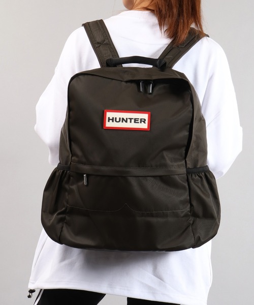 HUNTER（ハンター）の「HUNTER/ハンター ORIGINAL NYLON BACKPACK オリジナルナイロンバックパック リュックサック（バックパック/リュック・メンズ・ネイビー/カーキ/ブルー/ブラック/ピンク・FREE）」の2枚目の写真