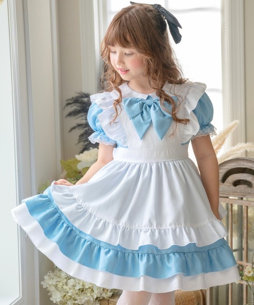 Catherine Cottage(キャサリンコテージ)の「水色アリス エプロンドレスワンピース(ワンピース・キッズ・ブルー・90/100/110/120/130)」の13枚目の写真
