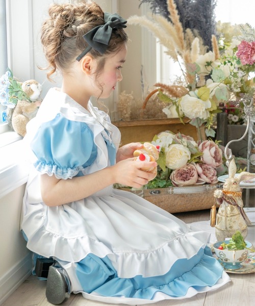 canaan様水色ツイード プリーツドレス 120cm canaan様水色ツイード