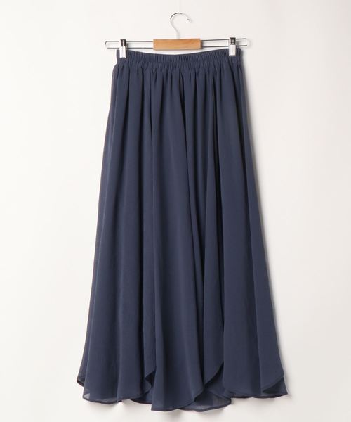 archives(アルシーヴ)の「イレヘムワッシャーシフォンスカート(スカート・レディース・グリーン/ネイビー/アイボリー/ブルー/ピンクベージュ・MEDIUM)」の6枚目の写真