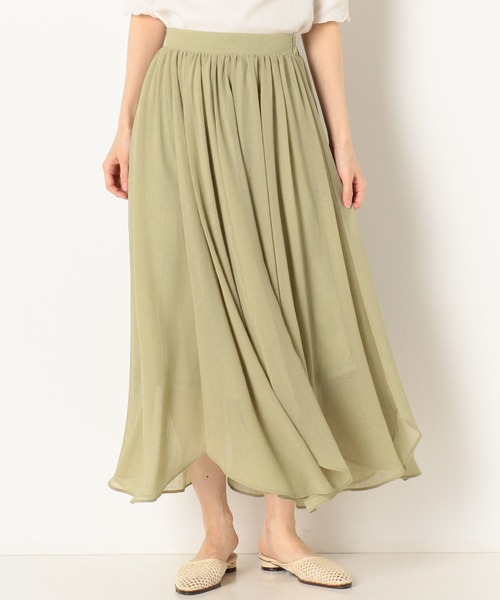 archives(アルシーヴ)の「イレヘムワッシャーシフォンスカート(スカート・レディース・グリーン/ネイビー/アイボリー/ブルー/ピンクベージュ・MEDIUM)」の20枚目の写真