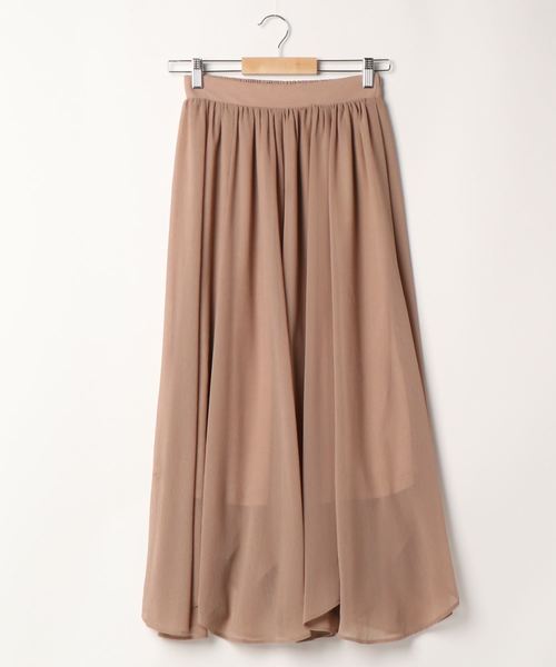 archives(アルシーヴ)の「イレヘムワッシャーシフォンスカート(スカート・レディース・グリーン/ネイビー/アイボリー/ブルー/ピンクベージュ・MEDIUM)」の9枚目の写真