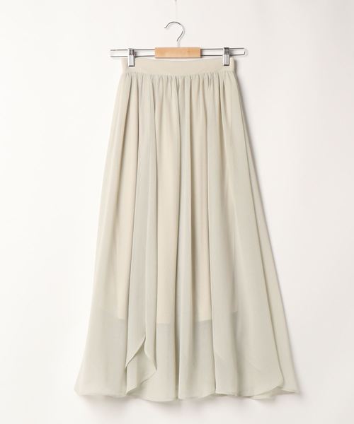 archives(アルシーヴ)の「イレヘムワッシャーシフォンスカート(スカート・レディース・グリーン/ネイビー/アイボリー/ブルー/ピンクベージュ・MEDIUM)」の11枚目の写真