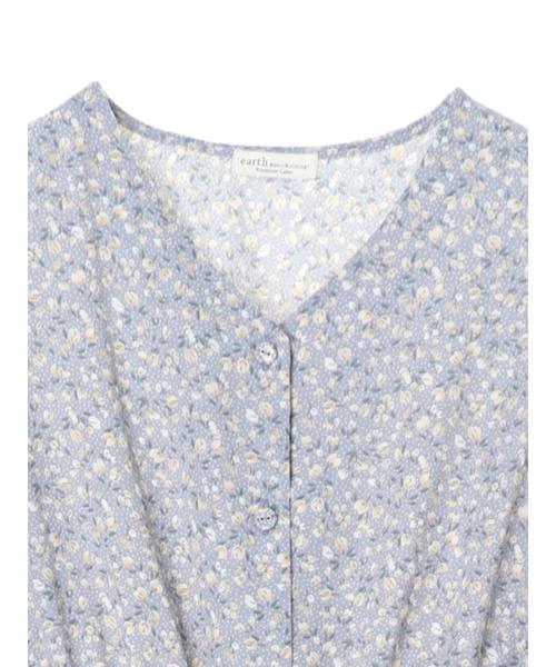 earth music&ecology（アースミュージックアンドエコロジー）の「花柄ガウンワンピース ＊（ワンピース・レディース・ベージュ/グリーン/サックスブルー・FREE）」の14枚目の写真