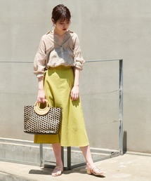 natural couture | リネン混フレアロングスカート(スカート)