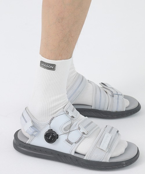 MASONPRINCE（メイソンプリンス）の「【MASONPRINCE】ブランドロゴ ソックス 靴下（ソックス/靴下・メンズ・ホワイト/ブラック/グレー・FREE）」の2枚目の写真