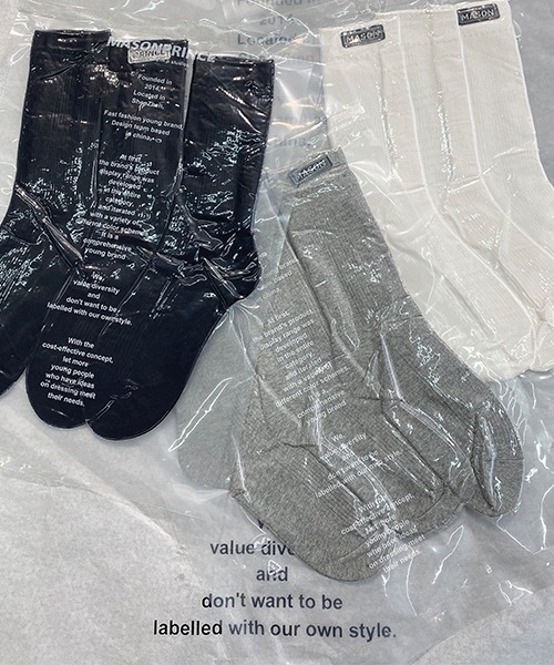 MASONPRINCE（メイソンプリンス）の「【MASONPRINCE】ブランドロゴ ソックス 靴下（ソックス/靴下・メンズ・ホワイト/ブラック/グレー・FREE）」の4枚目の写真