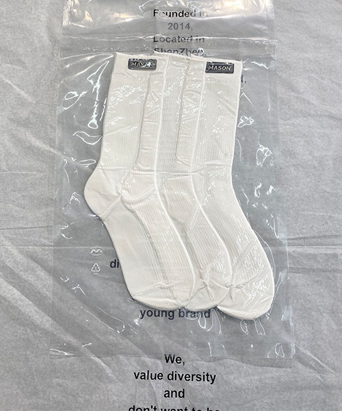 MASONPRINCE（メイソンプリンス）の「【MASONPRINCE】ブランドロゴ ソックス 靴下（ソックス/靴下・メンズ・ホワイト/ブラック/グレー・FREE）」の10枚目の写真