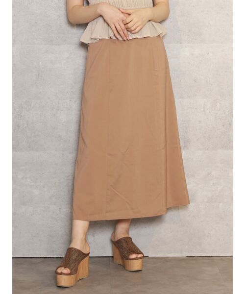 dazzlin(ダズリン)の「ハイウエストナロースカート(スカート・レディース・ブラック/ブラウン/モカ・FREE)」の1枚目の写真