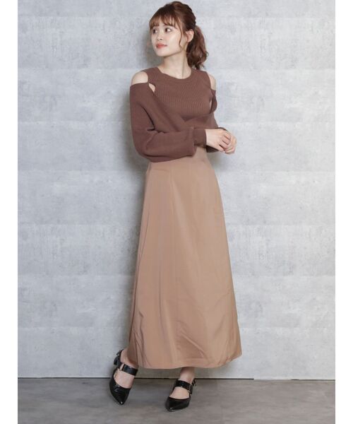 dazzlin(ダズリン)の「ハイウエストナロースカート(スカート・レディース・ブラック/ブラウン/モカ・FREE)」の15枚目の写真