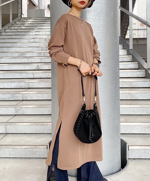 PAGEBOY（ページボーイ）の「バックレースアップワンピース（ワンピース・レディース・ブラック/ブラウン/グレイッシュベージュ・FREE）」の8枚目の写真