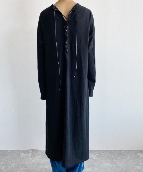 PAGEBOY（ページボーイ）の「バックレースアップワンピース（ワンピース・レディース・ブラック/ブラウン/グレイッシュベージュ・FREE）」の14枚目の写真
