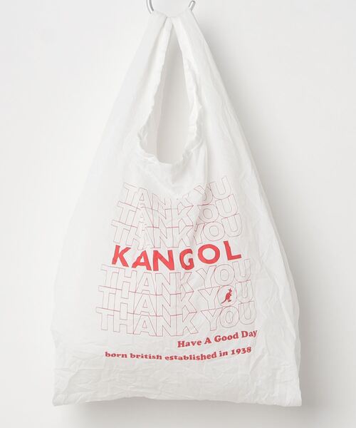 KANGOL（カンゴール）の「【KANGOL / カンゴール】 プリント折りたたみエコバッグ（エコバッグ/サブバッグ・レディース・グレー/ホワイト/ベージュ・MEDIUM）」の9枚目の写真