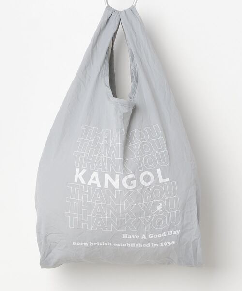 KANGOL（カンゴール）の「【KANGOL / カンゴール】 プリント折りたたみエコバッグ（エコバッグ/サブバッグ・レディース・グレー/ホワイト/ベージュ・MEDIUM）」の8枚目の写真