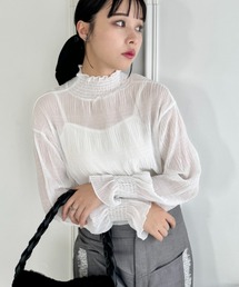 Loueme | 【23S/S】シャーリングシアーブラウス(シャツ/ブラウス)