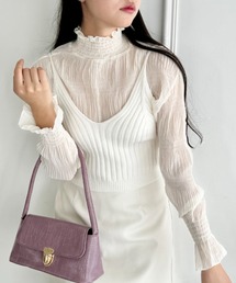 Loueme | 【23S/S】シャーリングシアーブラウス(シャツ/ブラウス)