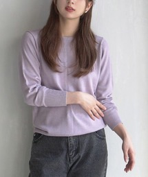 【着膨れないのに、あったかい】発熱 ヒートフル ニットウエア［クルーネック］