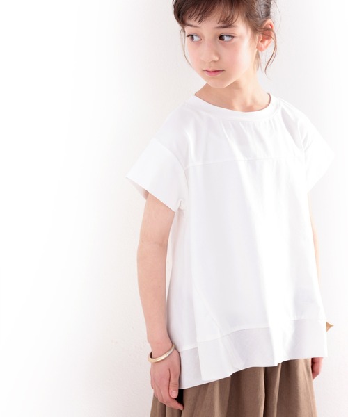 classicalelf（クラシカルエルフ）の「≪キッズ≫裾ふわり、大人レディ。裾フレア切替えカットソー（Tシャツ/カットソー・キッズ・ブラック/オフホワイト・130/140/150/160）」の11枚目の写真