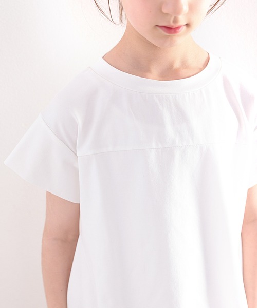 classicalelf（クラシカルエルフ）の「≪キッズ≫裾ふわり、大人レディ。裾フレア切替えカットソー（Tシャツ/カットソー・キッズ・ブラック/オフホワイト・130/140/150/160）」の3枚目の写真