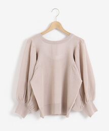 MAJESTIC LEGON | バックオープンシアーニット(ニット/セーター)