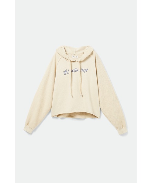 Desigual(デシグアル)の「リサイクルコットン ショートフーディ(スウェット・レディース・ホワイト・S/M/L)」の12枚目の写真