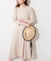 【WEB限定】袖口パールカットフレアワンピース