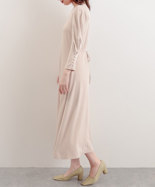 natural couture（ナチュラルクチュール）の「【WEB限定】袖口パールカットフレアワンピース（ワンピース・レディース・ライトベージュ/ミント/ブラック・FREE）」の18枚目の写真