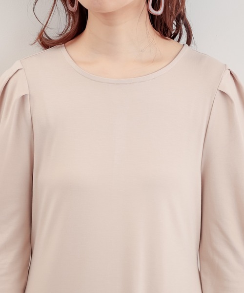natural couture（ナチュラルクチュール）の「【WEB限定】袖口パールカットフレアワンピース（ワンピース・レディース・ライトベージュ/ミント/ブラック・FREE）」の20枚目の写真