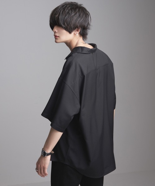 ADRER(アドラー)の「【ADRER】extra drape TR open collar shirt(シャツ/ブラウス・メンズ・ホワイト/グレイッシュベージュ/ブラック/チョコ/チャコールグレー/ブルー・X-SMALL/SMALL/LARGE/MEDIUM)」の10枚目の写真