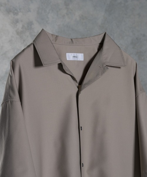 ADRER(アドラー)の「【ADRER】extra drape TR open collar shirt(シャツ/ブラウス・メンズ・ホワイト/グレイッシュベージュ/ブラック/チョコ/チャコールグレー/ブルー・X-SMALL/SMALL/LARGE/MEDIUM)」の20枚目の写真