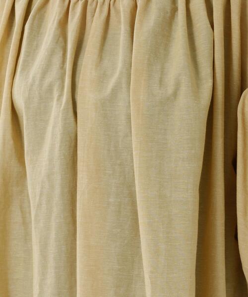 coen（コーエン）の「ヨクバリネン・マキシ丈ギャザーワンピース#（ワンピース・レディース・ベージュ/ネイビー/イエロー・FREE）」の11枚目の写真