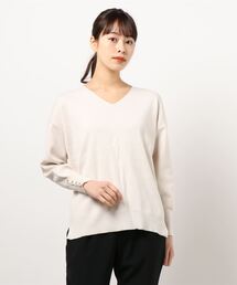 Te chichi TERRASSE | 綿Vネックプルオーバー(ニット/セーター)