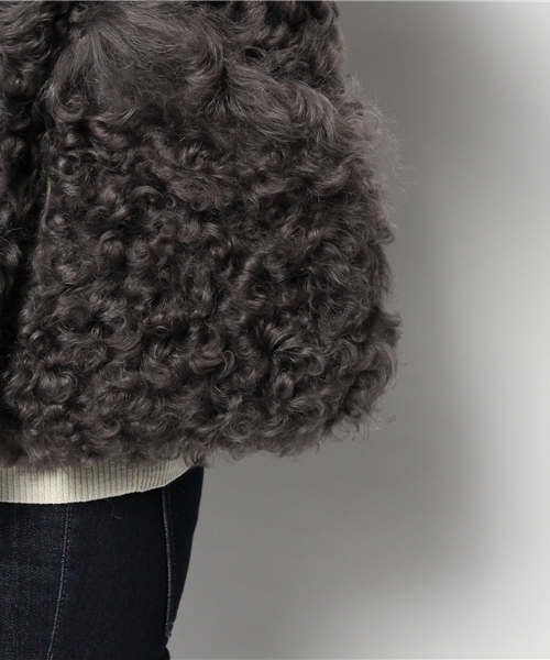 Drawer（ドゥロワー）の「DRAWER ムートンベスト(ブラウン）（その他