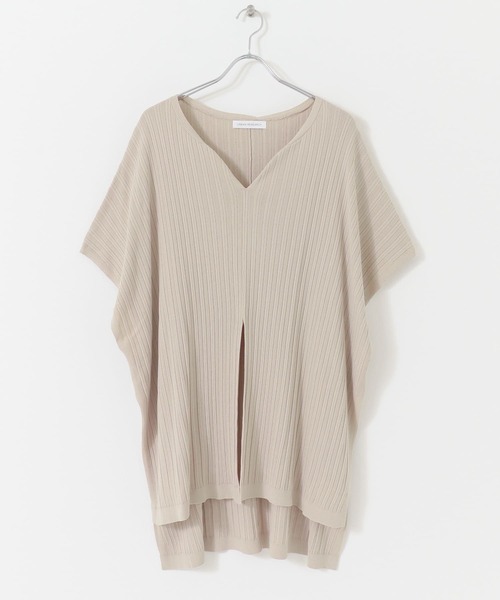 URBAN RESEARCH（アーバンリサーチ）の「リブポンチョニット（ニット/セーター・レディース・キャメル/グレー系その他/ネイビー・FREE）」の10枚目の写真