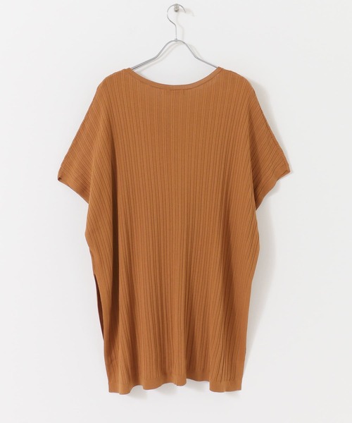 URBAN RESEARCH（アーバンリサーチ）の「リブポンチョニット（ニット/セーター・レディース・キャメル/グレー系その他/ネイビー・FREE）」の9枚目の写真