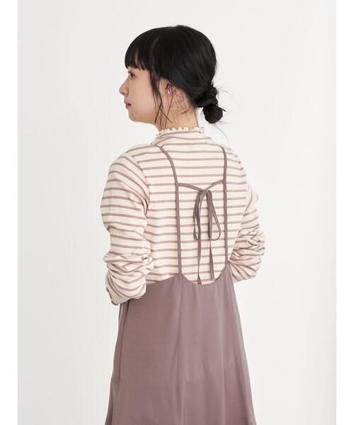 earth music&ecology（アースミュージックアンドエコロジー）の「ハイネックメローリブ長袖プルオーバー  ＊（Tシャツ/カットソー・レディース・アイボリー/ブラック/その他7/ミント/ブルー系その他2/ライトピンク・M/S）」の16枚目の写真