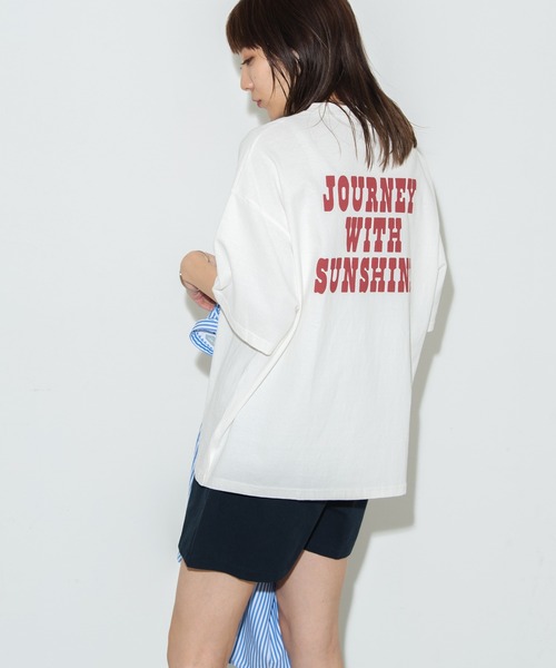 Auntie Rosa Holiday（アンティローザホリデー）の「ビッグロゴバックプリントTシャツ（Tシャツ/カットソー・レディース・ホワイト/チャコールグレー/レッド/グリーン/オレンジ・FREE）」の8枚目の写真