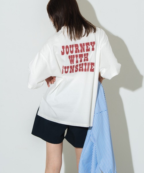 Auntie Rosa Holiday（アンティローザホリデー）の「ビッグロゴバックプリントTシャツ（Tシャツ/カットソー・レディース・ホワイト/チャコールグレー/レッド/グリーン/オレンジ・FREE）」の9枚目の写真