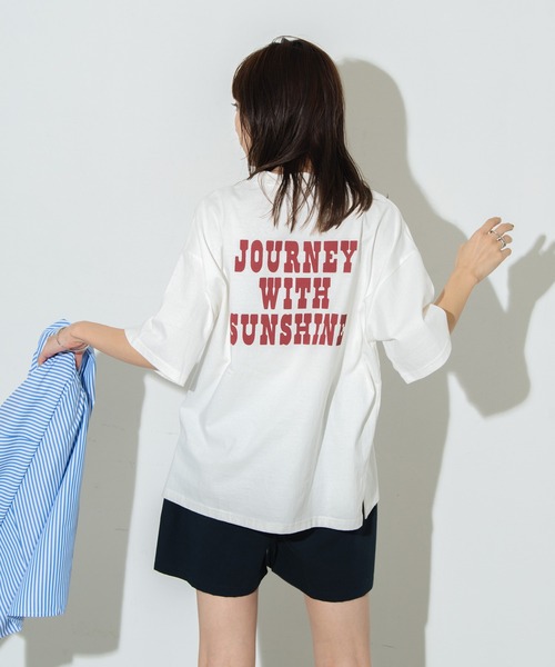 Auntie Rosa Holiday（アンティローザホリデー）の「ビッグロゴバックプリントTシャツ（Tシャツ/カットソー・レディース・ホワイト/チャコールグレー/レッド/グリーン/オレンジ・FREE）」の11枚目の写真