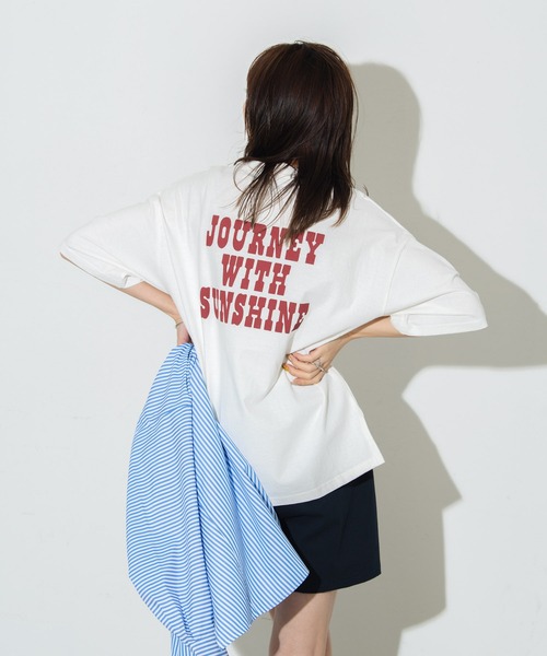 Auntie Rosa Holiday（アンティローザホリデー）の「ビッグロゴバックプリントTシャツ（Tシャツ/カットソー・レディース・ホワイト/チャコールグレー/レッド/グリーン/オレンジ・FREE）」の12枚目の写真