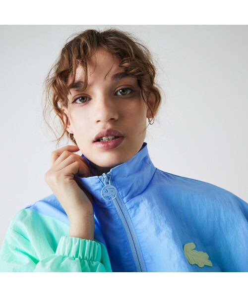 LACOSTE L!VE（ラコステライブ）の「LACOSTE L!VEクリンクルナイロントラックジャケット（ブルゾン・レディース・ミント・38/36/34）」の4枚目の写真