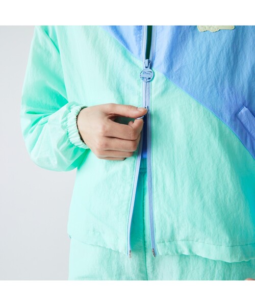 LACOSTE L!VE（ラコステライブ）の「LACOSTE L!VEクリンクルナイロントラックジャケット（ブルゾン・レディース・ミント・38/36/34）」の6枚目の写真
