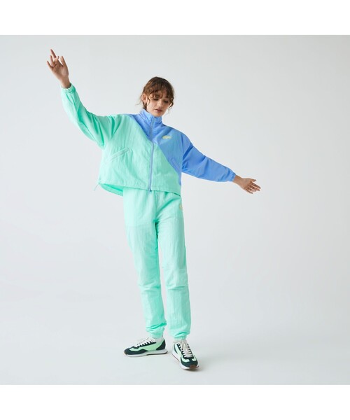 LACOSTE L!VE（ラコステライブ）の「LACOSTE L!VEクリンクルナイロントラックジャケット（ブルゾン・レディース・ミント・38/36/34）」の5枚目の写真