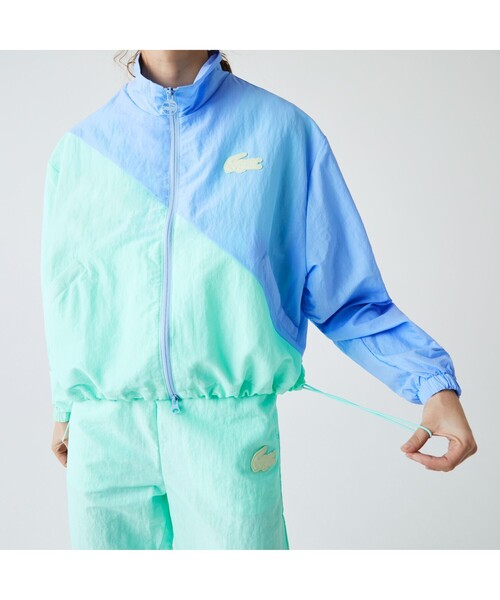 LACOSTE L!VE（ラコステライブ）の「LACOSTE L!VEクリンクルナイロントラックジャケット（ブルゾン・レディース・ミント・38/36/34）」の8枚目の写真