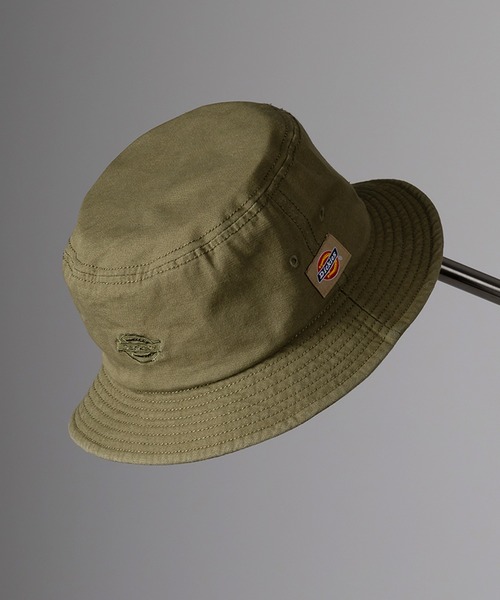 Dickies（ディッキーズ）の「【Dickies/ディッキーズ】 ウォッシュド加工バケットハット（ハット・レディース・カーキ/ブラック/インディゴブルー/ライトブラウン・FREE）」の3枚目の写真