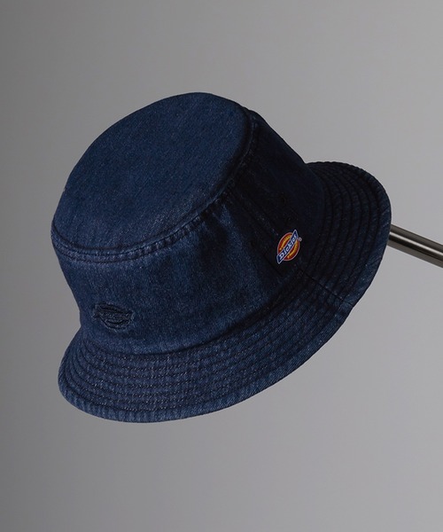 Dickies（ディッキーズ）の「【Dickies/ディッキーズ】 ウォッシュド加工バケットハット（ハット・レディース・カーキ/ブラック/インディゴブルー/ライトブラウン・FREE）」の4枚目の写真